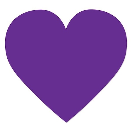 Ergomat DuraStripe Xtreme 4.5in x 4.5in Heart Purple, 30PK DSX-HEART-P-KIT